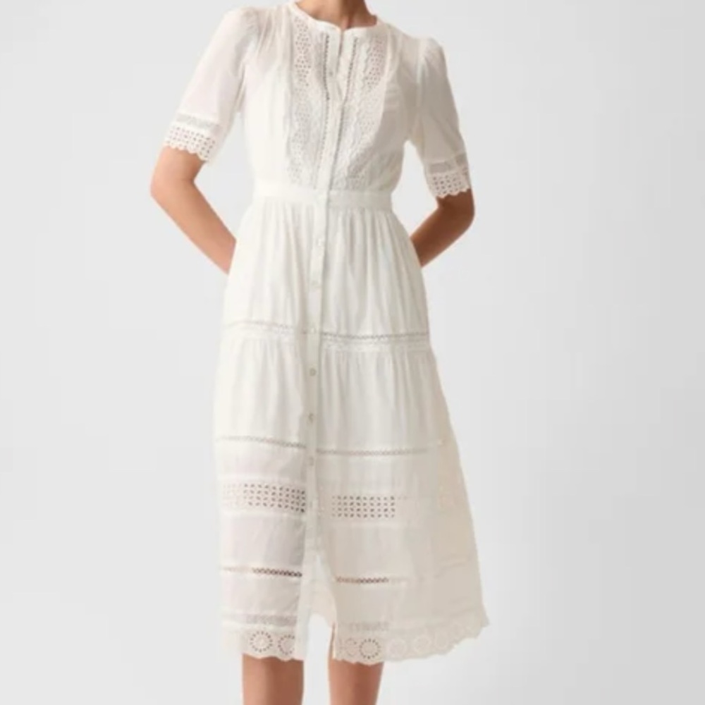 Gap White Lace Dress Size L WORN ONCE